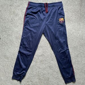 FC Barcelona Mens Navy Blue Soccer Track Pants Joggers FCB Official Size XL